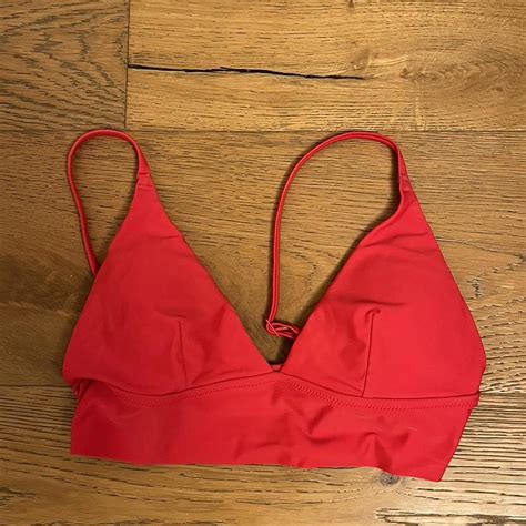 aerie red bikini|aerie triangle bikini.